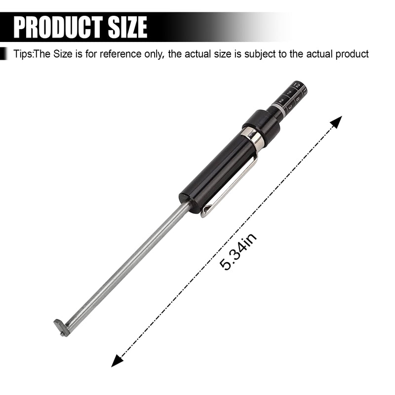 Brake Pad Thickness Gauge Measure Tool, Car Brake Measuring Tool with Scale Brake Shoe Gauge for Internal External, Car Brake Pad Tester Thickness Detection Pen Scale