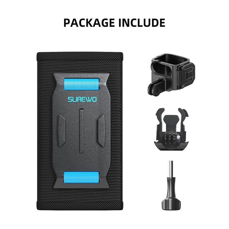 Osmo Pocket 4 Backpack Mount,Bag Belt Shoulder Strap Mount with Extended Border Compatible with DJI Osmo Pocket 4