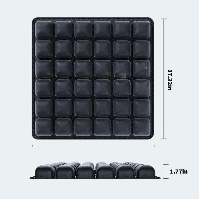 Travel Cushion, 3D Inflatable Airplane Seat Cushion, Car Portable Breathable Comfort Cushion,Office Wheelchair Pad, Camping Seat Mat (Black-36) Black-36