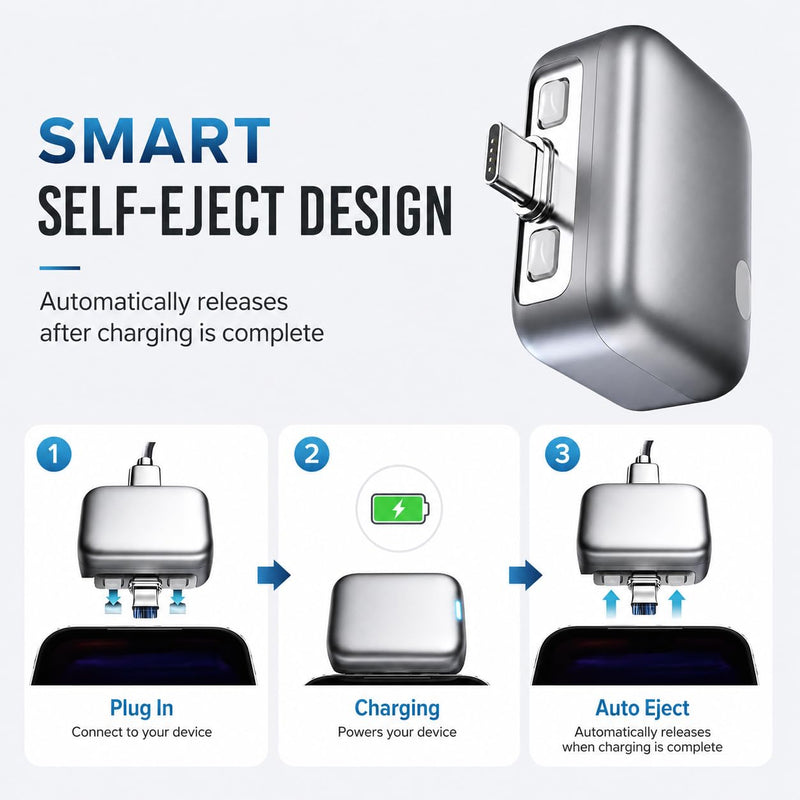 140W Smart Auto Stop Charging Adapter, Silver Disconnect Charger for Laptop, Phone & Tablet, Auto Shut Off USB-C Charger Adapter, Charger Stops Charging When Full, Travel Charging Accessory