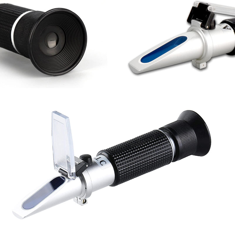 4-in-1 Antifreeze Refractometer for Automobile Antifreeze System Diesel Exhaust Fluid, Battery Acid and Windshield Washer Fluid, Coolant Refractometer Antifreeze Tester