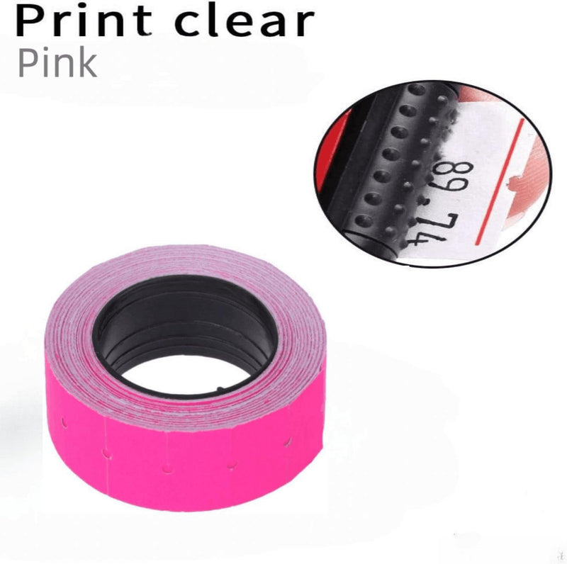 10 Rolls Price Labels for MX-5500 Price Gun Stickers 4000pcs Pink Price Gun Labels for Retail Shop Office Pricemarker Labels (Pink)