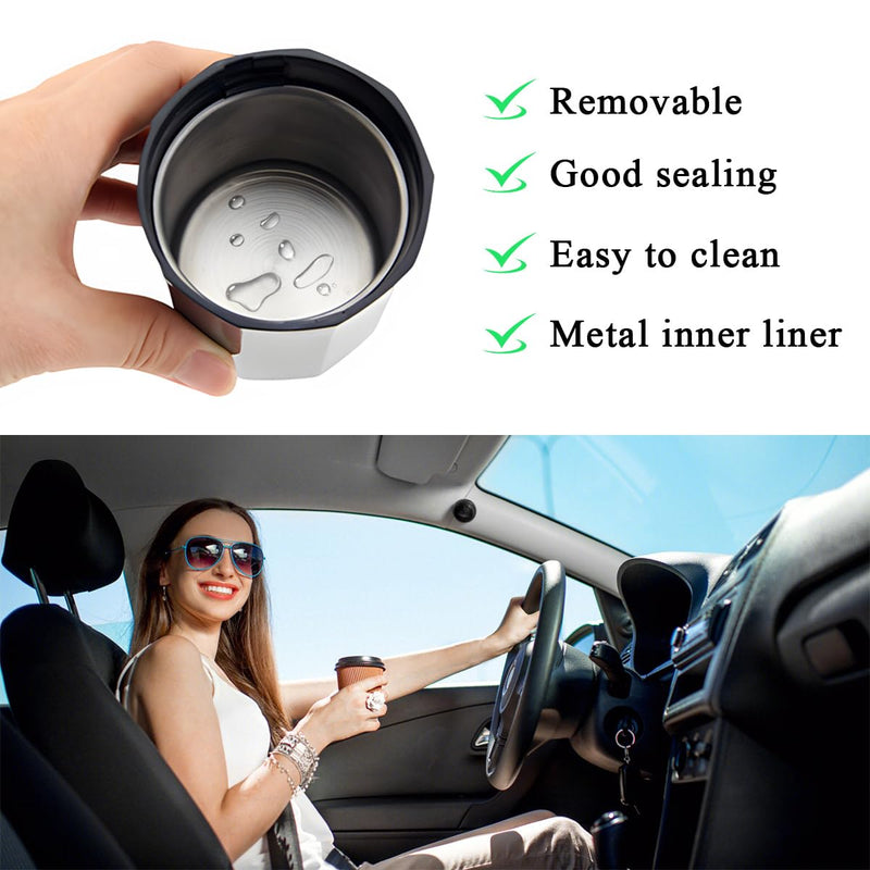 Car Ashtray with Lid, Rechargeable Stainless Auto Ashtray with LED Light Indicator, Portable Smell-Proof Ashtray Cup with Lid & Detachable Cigarette Lighter, Car Accessories (Red) Red