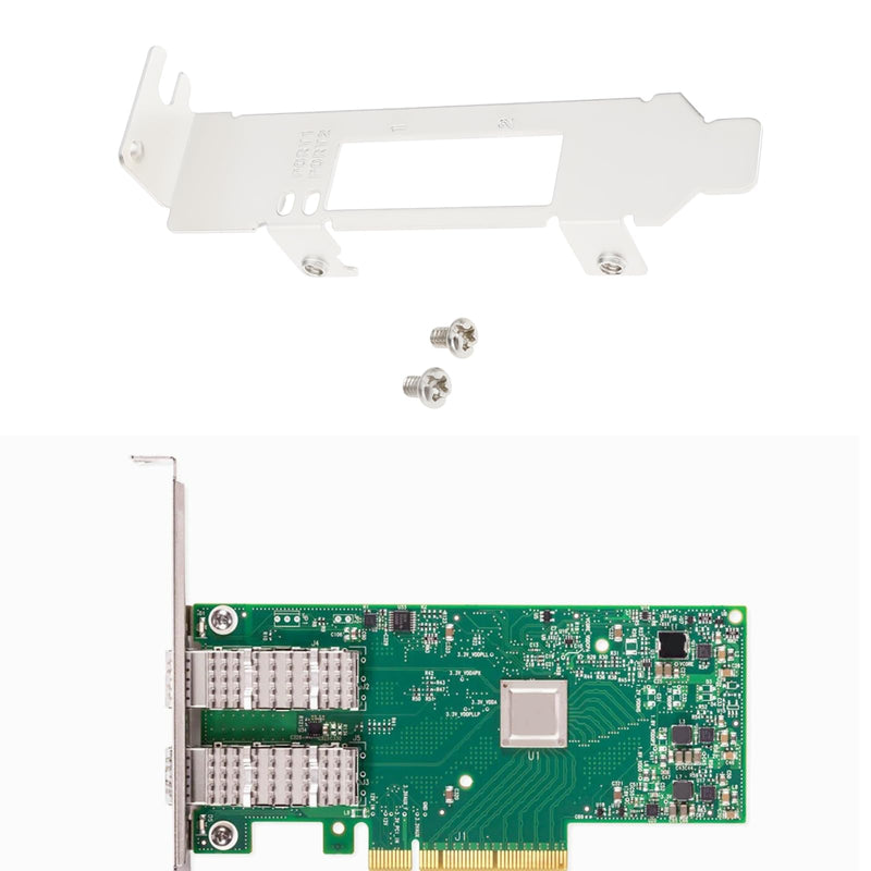 Low Profile NIC Bracket Replace OEM MTM005078 Compatible with Mellanox CX312B MCX312B-XCCT Half Height PCIe