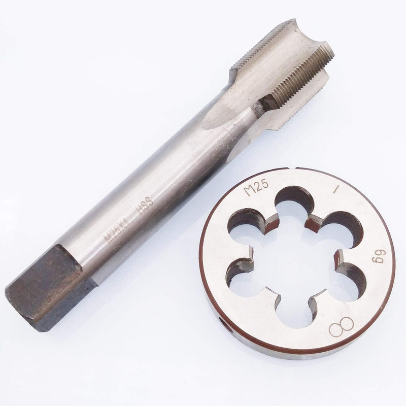 HSS M25 x 1mm Tap and M25 x 1.0mm Die Metric Thread Right Hand