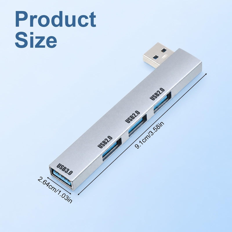 Laptop USB Port Expander, USB Splitter for Laptop | Wireless Usb Hub Usb A 4 Port Hub for Laptop,Windows PC,Printer,Flash Drive,Mobile HDD, Notebook PC