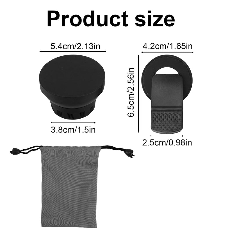 2-in-1 Phone Camera Lens, 0.45X Wide Angle (140°) & 15X Macro Universal Clip-On Lens for iPhone/Android Cell Phones Including Travel Storage Bag