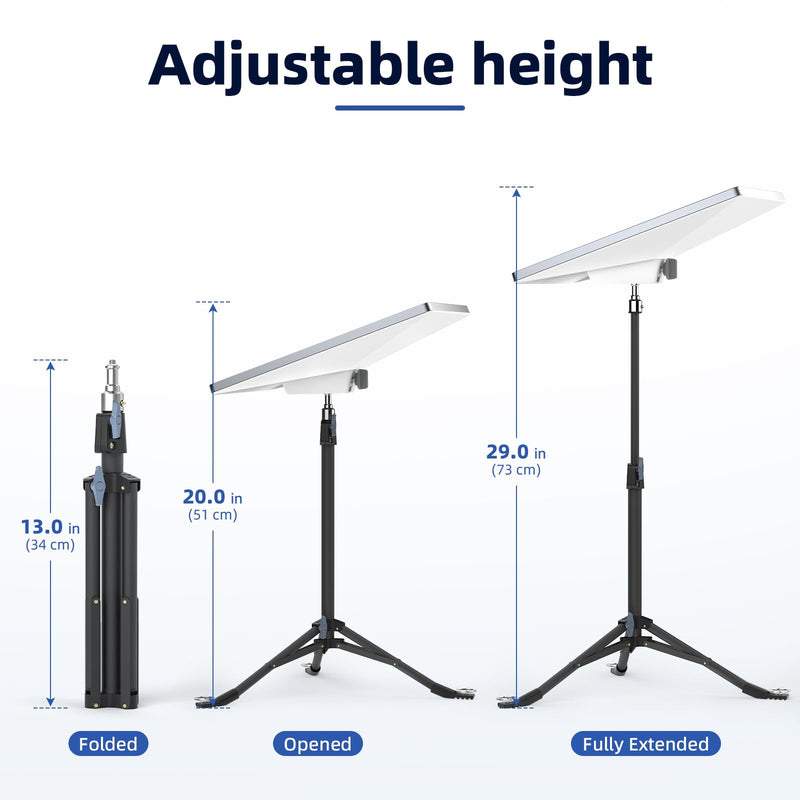 XTAR X6 Foldable Stand for Starlink Mini, Sturdy Desktop Base with 1/4" Tripod Mount, Includes MT21 Tripod & Anchoring Spikes/Boots, All-in-One Positioning System for Outdoor Camping/RV