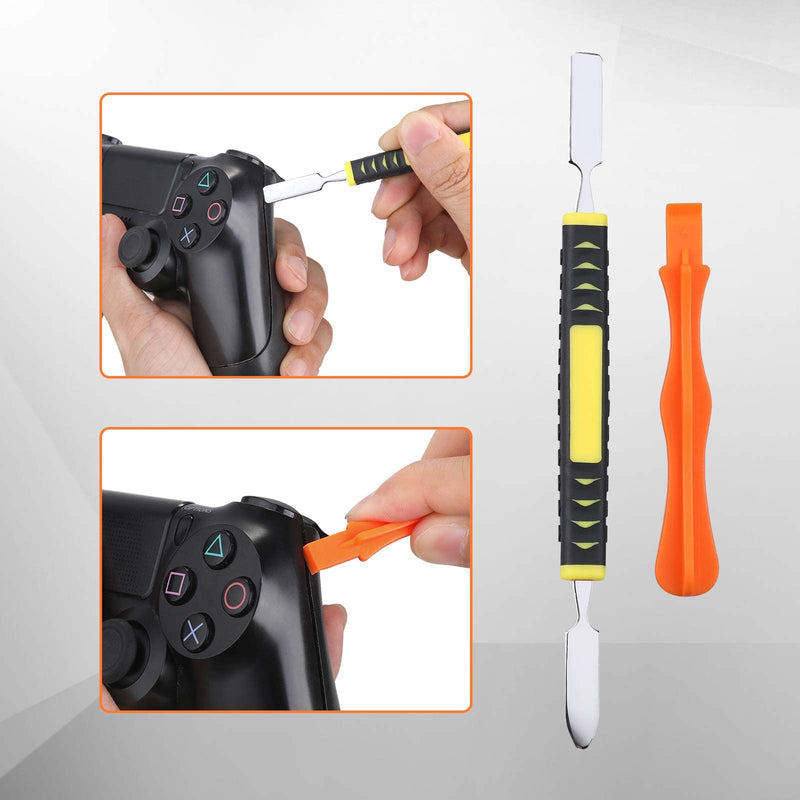 JOREST Cleaning Repair Tool Kit for PS5 PS4, with PH00 PH0 PH1 Phillips and T8 Torx Security Screwdriver set for Sony Playstation 3/4/5 Controller, Console, and Accessories, Crowbars, Tweezer, Screws PS