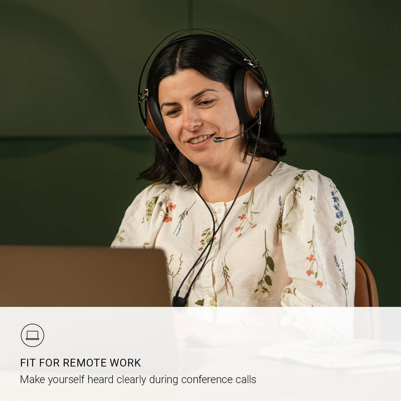 MEZE AUDIO | Boom Mic | Omnidirectional Clear Audio Plug-and-Play Boom Microphone | for Gaming and Remote Work | 3.5mm Male to Dual TS Mono 3.5mm Male Connector Plug | Cable Length 2.50m/8.2ft 3.5 mm Boom Mic