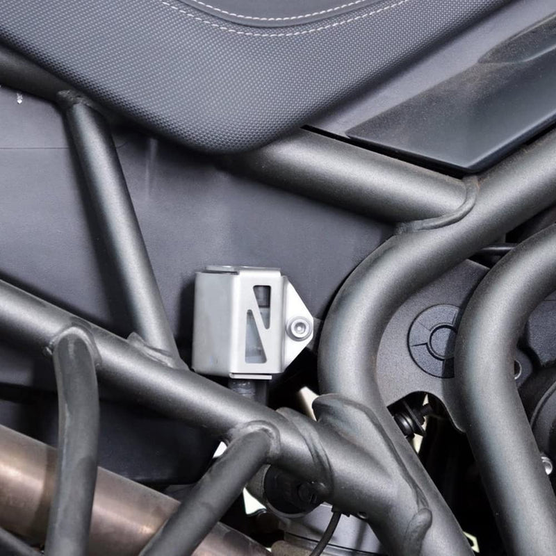 Motorcycle Rear Brake Pump Fluid Tank Oil Cup Reservoir Guard Cover Protector (for Triumph Vehicle) Daytona 660 675;Tiger Sport 660;Trident 660;Tiger 800;Street Triple