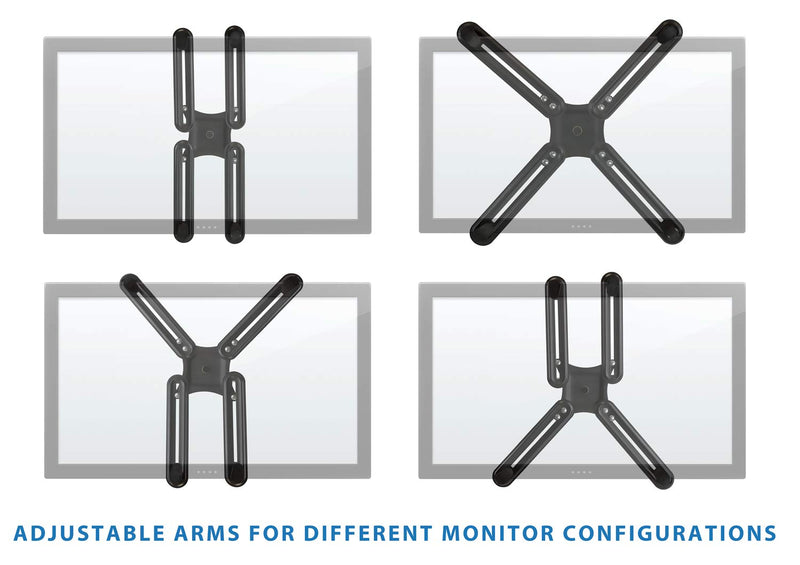 Mount-It! VESA Mount Adapter Mounting Kit for Non-VESA HP ACER Samsung DELL Asus Monitors 13 to 27 Inch LCD LED Screens, VESA 75 and 100 Compatible