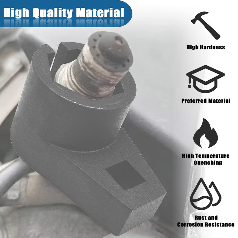 Automotive O2 Oxygen Sensor Socket Offset Wrench Remover Tool, 3/8-Inch Drive, 7/8-Inch (22mm), Wire Gate Accesses Sensor from Side, Preventing Damage to Wires, Universal for Most Models