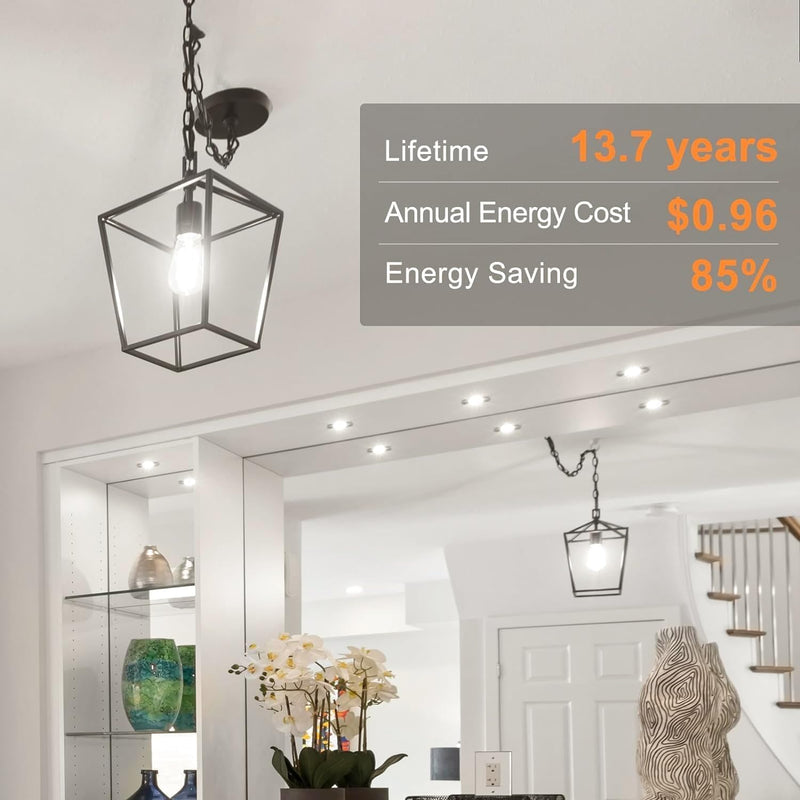 TJOY 12 Pack E26 Base Vintage LED Edison Light Bulbs, 60W Equivalent Dimmable, 4000K Natural White, 8W ST58 LED Filament Bulbs, 800Lumens, CRI80+, Antique Glass Style for Home, Bedroom, Farmhouse 12 Pack - 8W Natural White 4000k