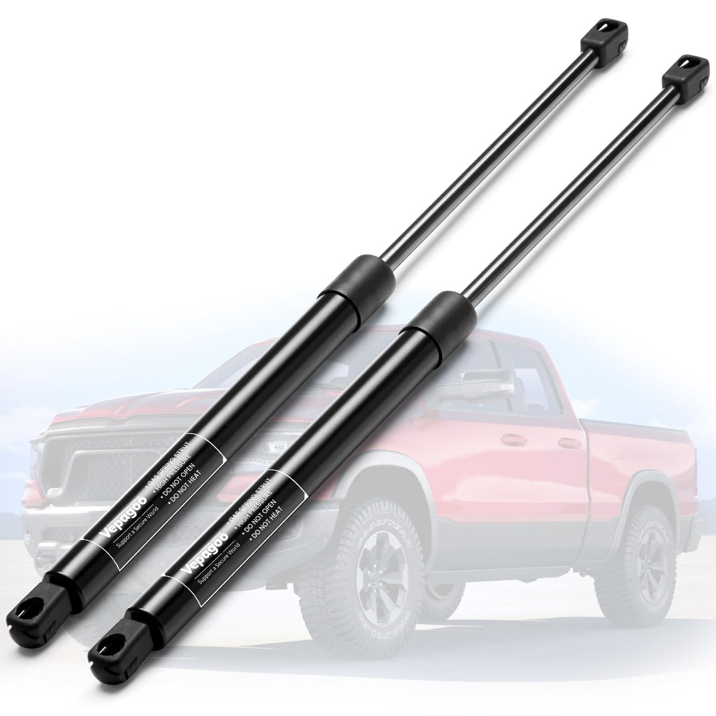 Vepagoo 2 Front Hood Gas Lift Supports Struts 4364 Compatible for 2002-2010 Dodge Ram 1500/2500/3500/4500/5500 Spring Shocks Black Classic