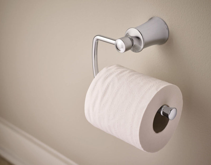 Moen DartmoorSingle Brushed Nickel Post Toilet Paper Holder, YB2108BN