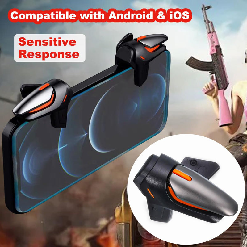 Phone Triggers for PUBG Game Controller, New Version Phone Triggers for Gaming PUBG Mobile/Knives Out/Call of Duty, Sensitive Shoot & Aim PUBG Trigger Smart Phone Gamepad Game Triggers for iOS/Android