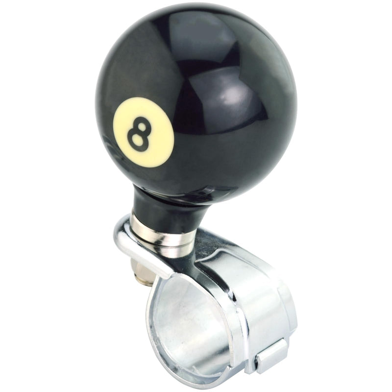 Lunsom 8 Ball Shape Wheel Spinner Resin Steering Suicide Knob Driving Power Handle Control Grip Booster Car Turning Aid Helper Fit Most Vehicle black 8