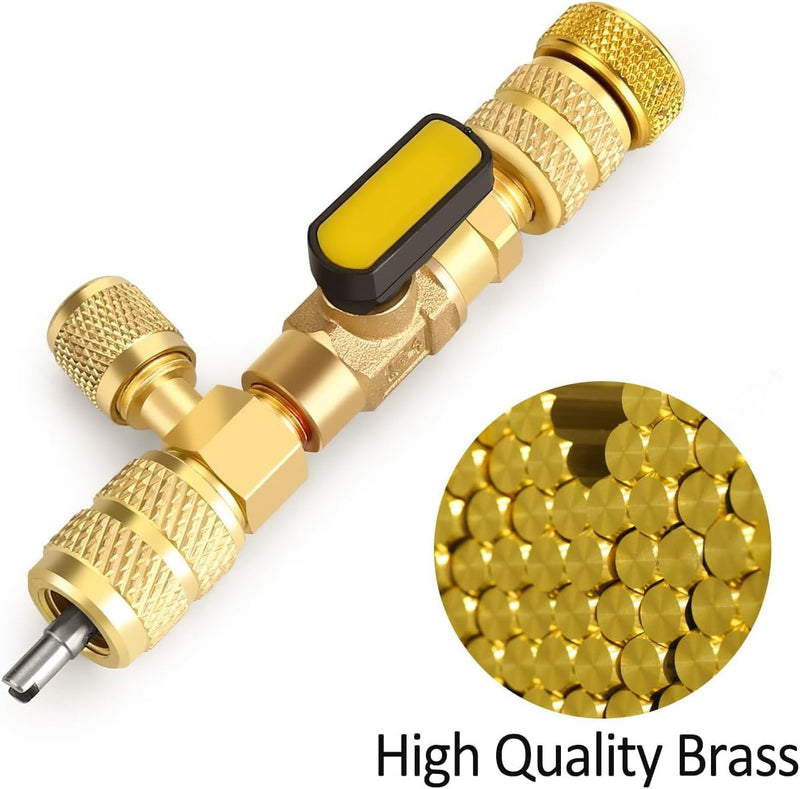 Valve Core Remover/Installer – Dual Size 1/4 & 5/16 Flare Tool for HVAC R32 R410A | Efficient Valve Stem Removal for Air Conditioning Repairs | Perfect for HVAC Professionals