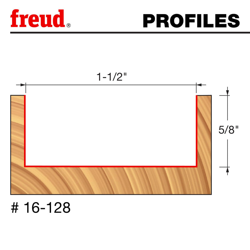 Freud 16-128: 1-1/2" (dia.) Mortising Bit with 1/2" shank, 2-17/32" overall length