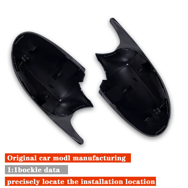 Door Side Mirror Covers Mirror caps for Cars Rear View Cap for 3-Series E90 E92 E93 Sedan Pre-LCI 2005-2007 (Glossy Black) Glossy Black