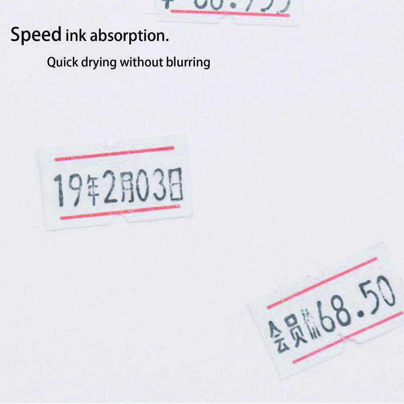 1,5000PCS Price Gun Labels 30 Rolls Price Labels for MX-5500 Label Gun, White Price Stickers Plus Extra 3Pcs Price Gun Refill Ink Roll