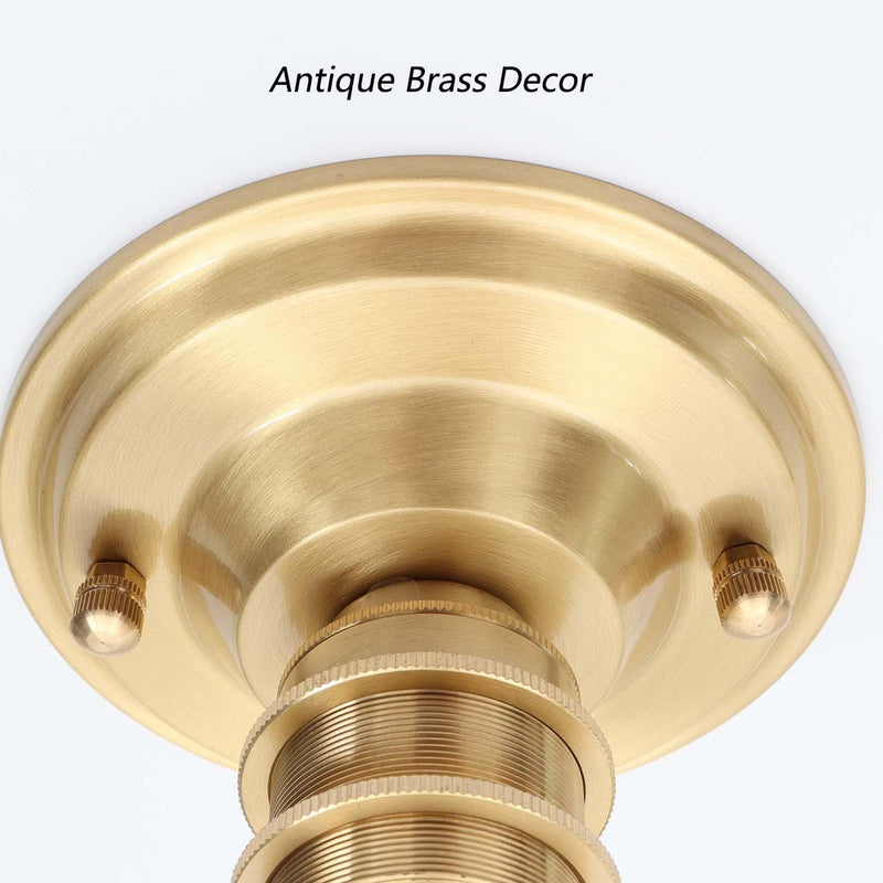 Bieye CC03 Antique Electroplated Brass Close-to-Ceiling Light Fixture Canopy Kits for Living Room Hallway
