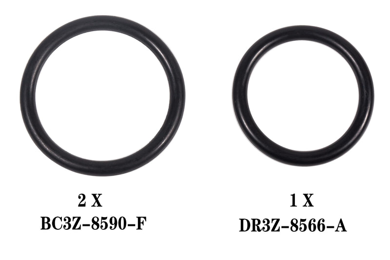BC3Z-8590-F Engine Coolant Pipe O-Rings for Ford F150 5.0 Water Pump O-Ring Lobo Mustang 2011 2012 2013 2014 2015 2016 2017 2018,2011-2014 Lincoln Mark LT 1XDR3Z-8566-A & 2X BC3Z-8590-F 3PCS O-ring