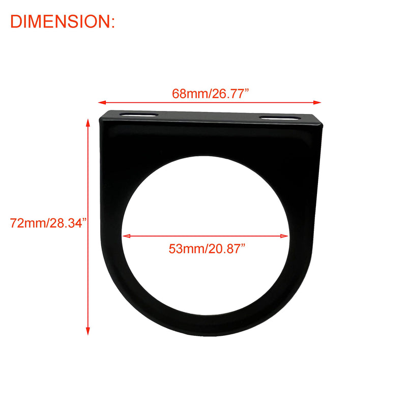 1 Piece Single Hole Gauge Mounting Bracket Pod Holder Fits Any Mounts 2-1/16" (52mm) Gauges to Vehicle's Dashboard Black 1 Piece