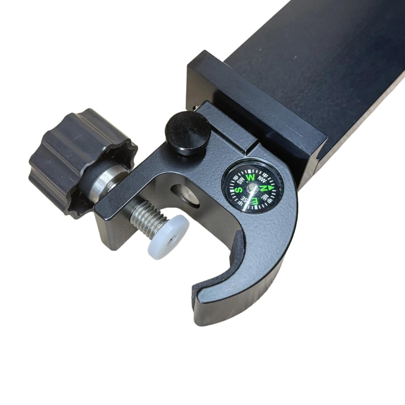 Heavy Duty Survey Pole Clamp Claw for iPad mini, Tablet PC, Handheld Data Collectors Cradle Holder Bracket with Compass, Adjustable Width 4.9" to 5.9" (12.5cm to 15cm)