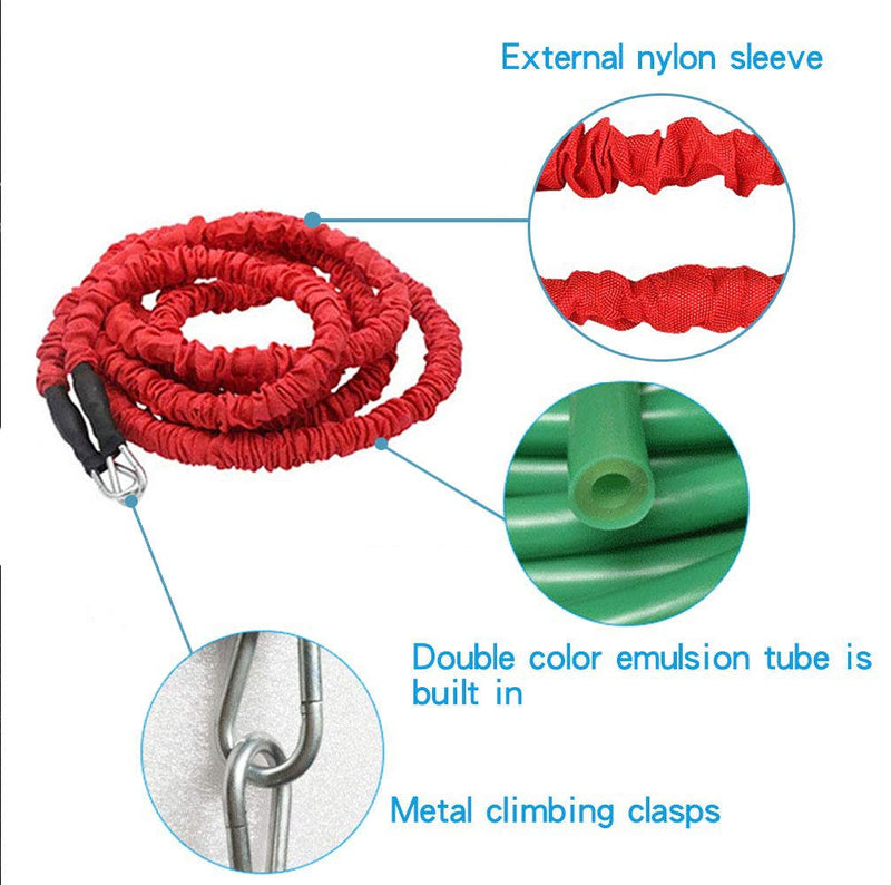 YNXing Resistance Training Rope Explosive Force Bounce Physical Training Resistance Rope Improving Speed, Stamina and Strength 6.6ft Elastic rope