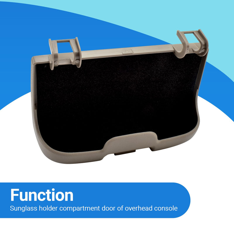 Overhead Console Sunglasses Holder Bin Cover Fits for Ford Super Duty F250 F350 F450 F550 Truck 2002-2007 Replace 2C3Z-27811586-BAA 2C3Z27811586BAA Tan