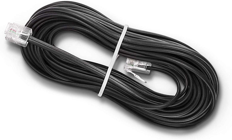 THE CIMPLE CO Phone Line Cord 50 Feet - Modular Telephone Extension Cord 50 Feet - 2 Conductor (2 pin, 1 line) cable - Works great with FAX, AIO, and other machines - Black 50 Feet Cord (15 Meter)