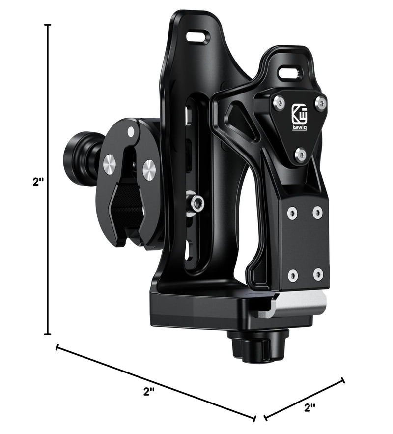 Kewig Anti-Theft Motorcycle Cup Holder, Extra Large Adjustable Size Bike Water Bottle Holder for 1.95 – 3.6" Diameter Bottles, Motorcycle Drink Holder for Stroller, Moto, Bicycle, Scooter, Wheelchair