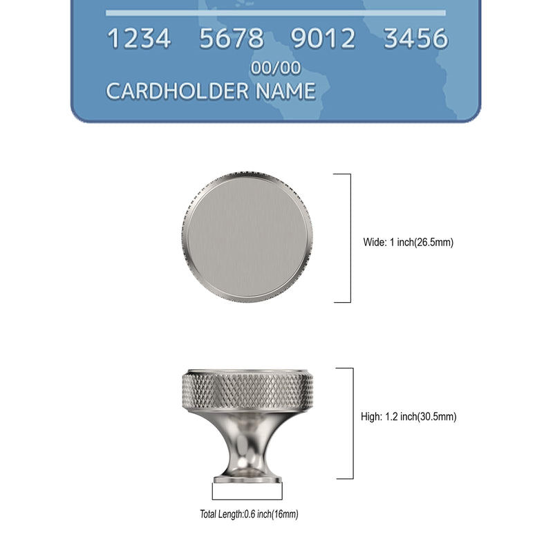 9BUILD 10 Pack 1.2 Inch Brushed Satin Nickel Cabinet Knobs - Knurled Round Kitchen Drawer Knobs for Dressers, Cabinets and Drawers