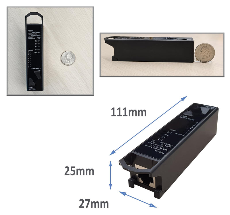 Professional RJ45 Network Cable Tester - 3-in-1 Resistance, Continuity & Port Mapping Tool for Cat5e/Cat6/Cat6a/Cat8, with 8pcs Circuit identifiers