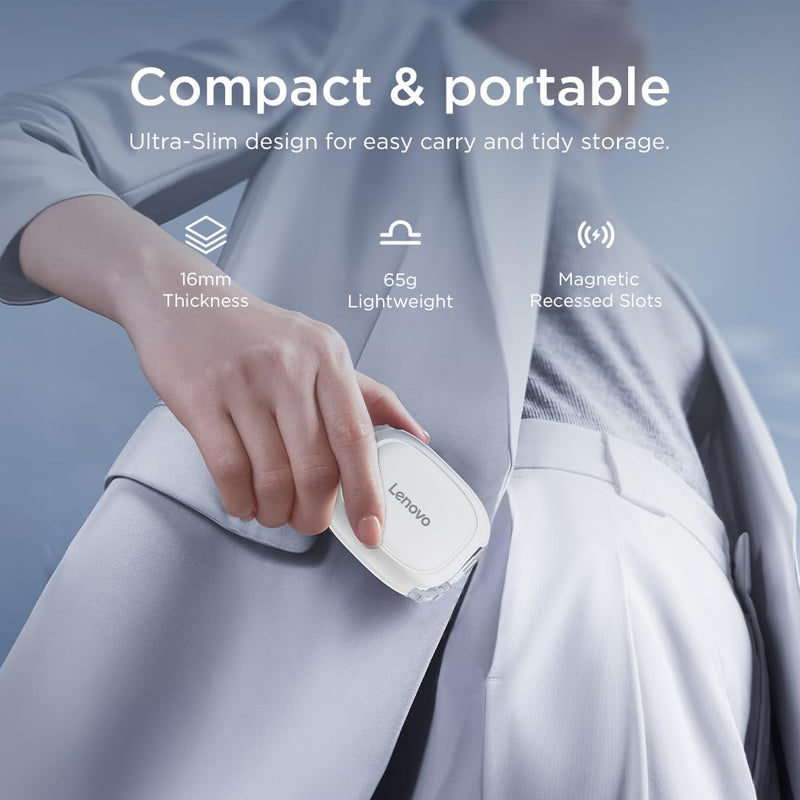 Lenovo 240W USB-C Retractable Cable, PD Fast Charging USB-C to USB-C, Smart Retractable Design, 1.2m (3.94 Ft), 480Mbps Data Transfer, Compact Portable Charger Cable for Laptop Tablet Phone, White