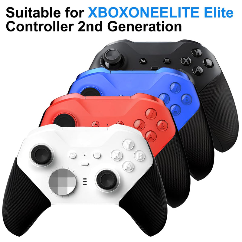 6 Pcs Metal Thumbsticks Kit with Transparent Box, lyfLux Compatible with Xbox Elite Series 2 Controller, Premium Replacement Joysticks for Xbox Elite 2 & Elite 2 Core Accessories, Silver-Black