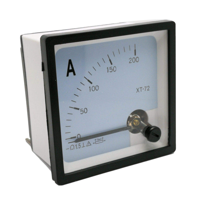 CGjiogujio DC 0200A Analog AMP Current Needle Panel Meter Ammeter XT-72 with Shunt