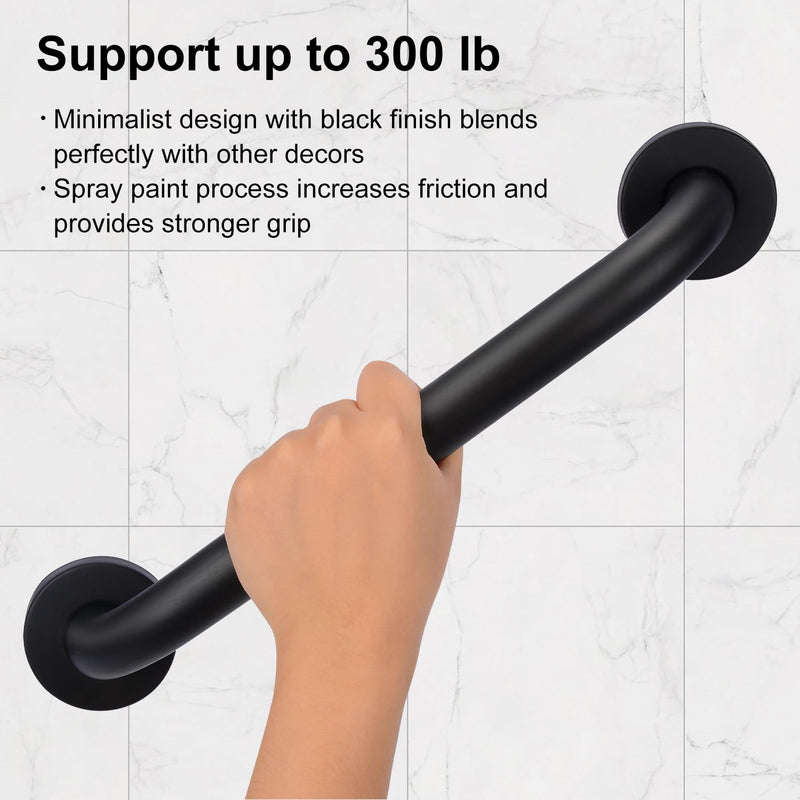 supregear Bathroom Grab Bar, 24 in Non-Slip 201 Stainless Steel Bathroom Safety Grab Bar Oil Rubbed Black Hand Rail for Bathtub Toilet Kitchen Bedroom Shower, Concealed Screw Wall Mounted 24 Inch
