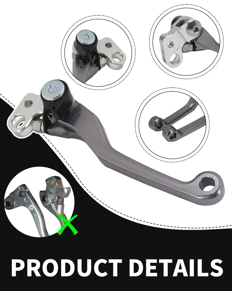 JFG RACING Brake Levers for Surron Light Bee,Foldable Adjustable Clutch Lever Handle Levers Replacement for Electric Dirt Bike Sur Ron Light Bee X/Light Bee S/X160/X260-Titanium