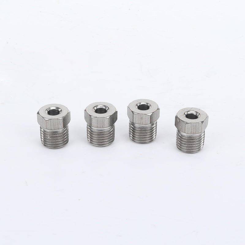 1/2 x 20 Inverted Flare Stainless Steel Tube Nuts for 3/16" Brake Line Tubing, Pack of 4 1/2x20 - 3/16"