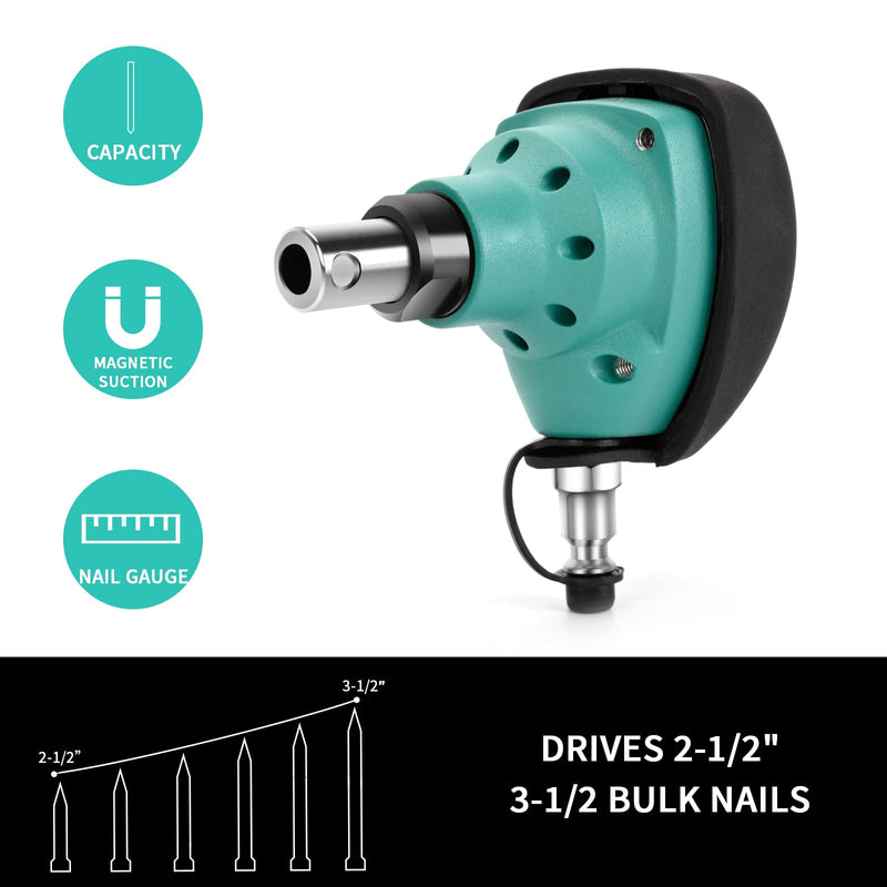 Dotool Palm Nailer, Pneumatic Palm Nailer with Magnetic Tip, Metal Connector Nailer, Pneumatic Nail Hammer for Joist Hangers, Tight Spaces