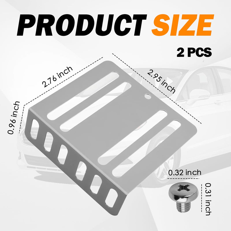 2PCS Car Double Din Installation Kit,Heavy Duty Metal Double Din Kit with Screws,Professional Car Audio & Video Dash Mounting Kits for Audio Fixing Automotive Tools