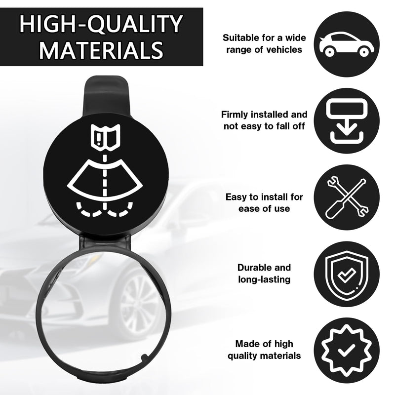 Windshield Wiper Washer Fluid Reservoir Tank Bottle Cap Replacement Car Wiper Bottle Cover, Car Wiper Bottle Cover, Compatible with GMC Chevrolet Buick Cadillac 12767700 13227300 19172571
