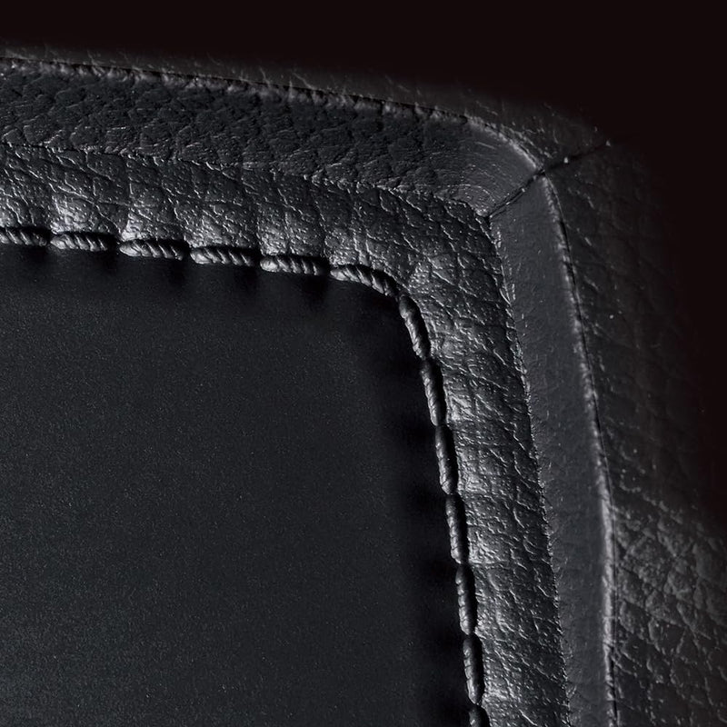Car Dashboard Anti-Slip Mat, 8.66 × 5.12 in, Black | Features rich, in-depth texture reminiscent of real leather and lifelike stitching details. for Phones, Sunglasses, Keys 1 Pack