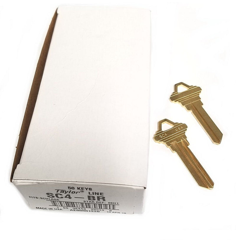 Ilco Taylor SC4-BR Key Blank, for SCH C 6 PIN (50-Pack)