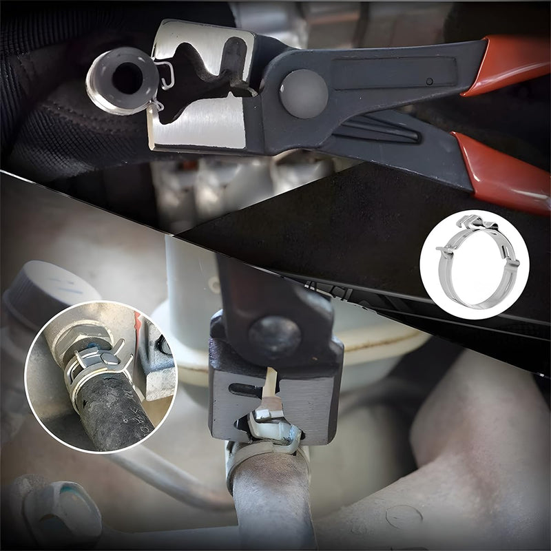 Car Hose Clamp Pliers, Steel Clic & Clic-R Type Vehicle CV Boot Clip Repair Tools, Heavy Duty Automotive Collar Tube Removal Accessories, Universal for SUV Sedan Trucks