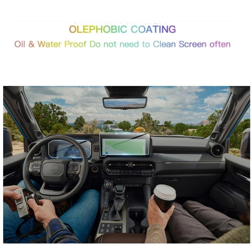 Tempered Glass Screen Protector For Toyota Land Cruiser 2024 12.3-inch Multimedia Screen,Anti-Explosion & Scratch,HD Clear,Premium Navigation Accessories