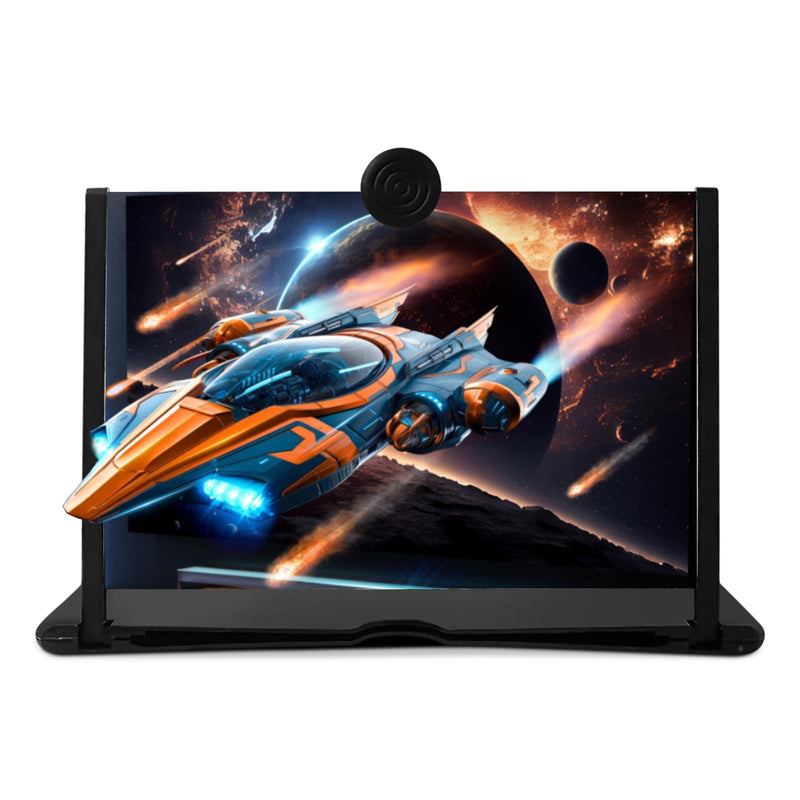 10" 3D HD Phone Screen Magnifier,Foldable Screen with Pull-Out Stand Design,Movies Screen Magnifier Gaming Screen Magnifier for Elderly/Kids/Travel(Black)